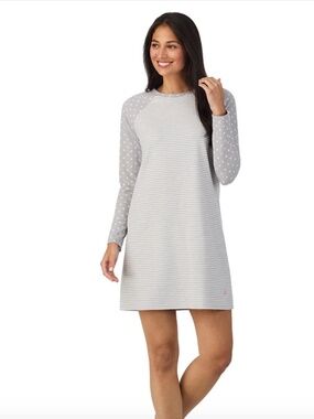 Brushed Mini Waffle Thermal Long Sleeve Sleepshirt